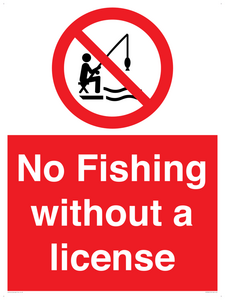 No Fishing without a license